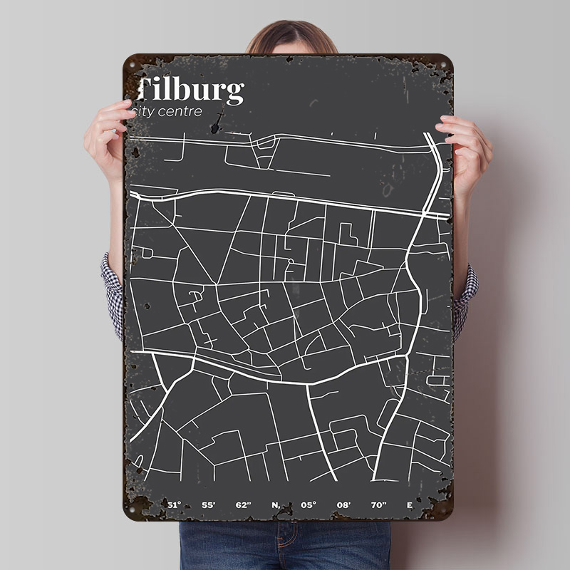 Плакат с картой центра города  – обзор и цена Custom Map Poster
