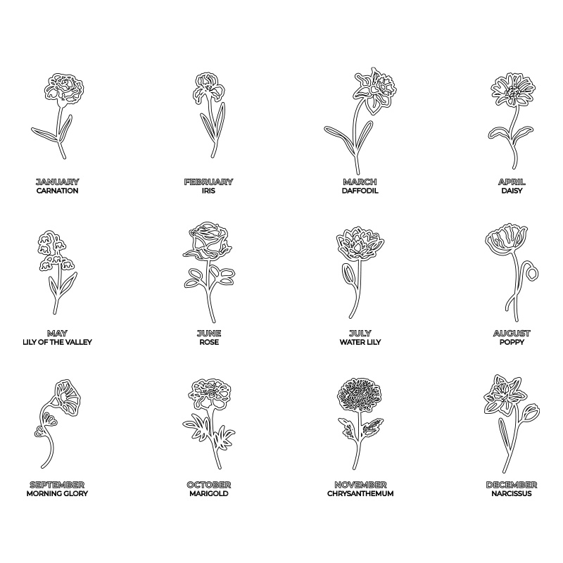 Ожерелье с подвеской в виде цв – обзор и цена Birth Flower Necklace